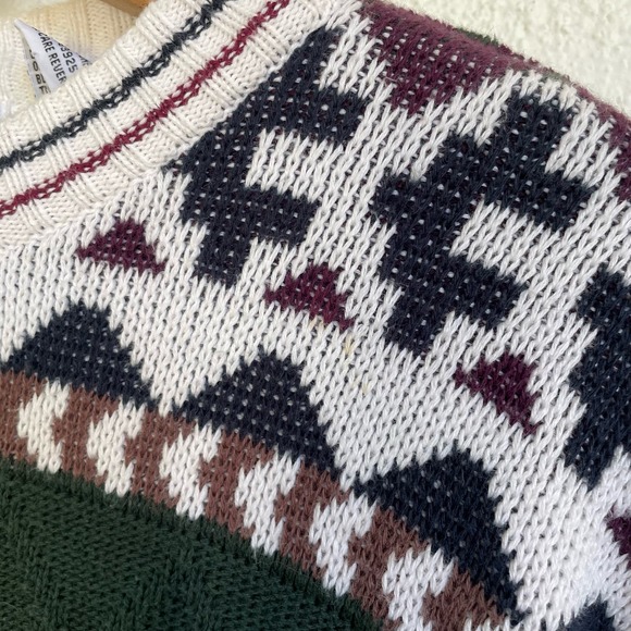 Vintage Geometric Grandpa Knit Sweater by Bugle Boy Co. - Picture 6 of 6